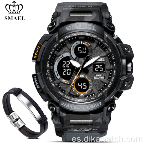 Reloj de pulsera para hombre SMAEL Set Dual Time